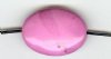 1 25x18x7mm Flat Oval Pink Chalk Turquoise